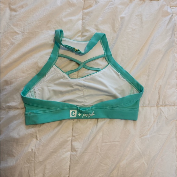The Chestee Turquoise Halter Sports Bra - Picture 2 of 2